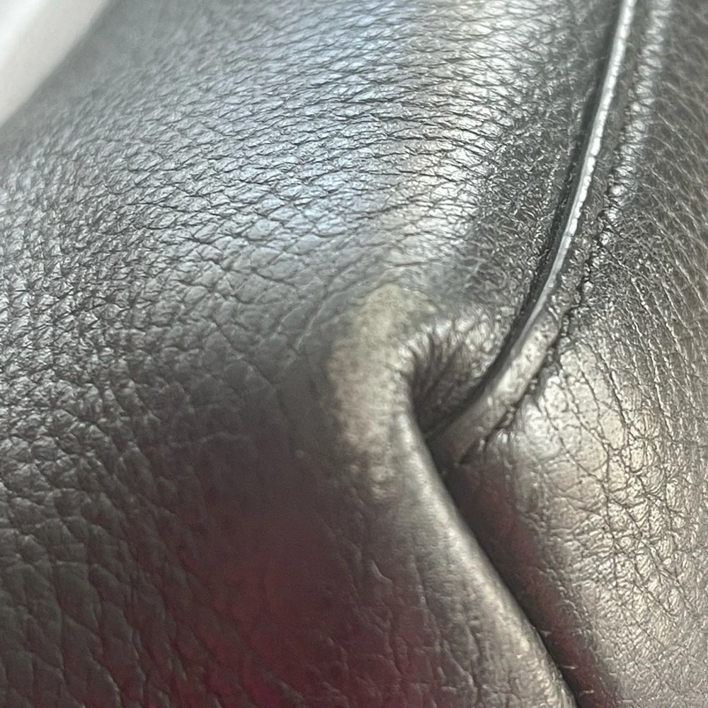 Cole Haan Palermo Silver and Black Two-Tone Leather Tote Bag - Picture 11 of 12